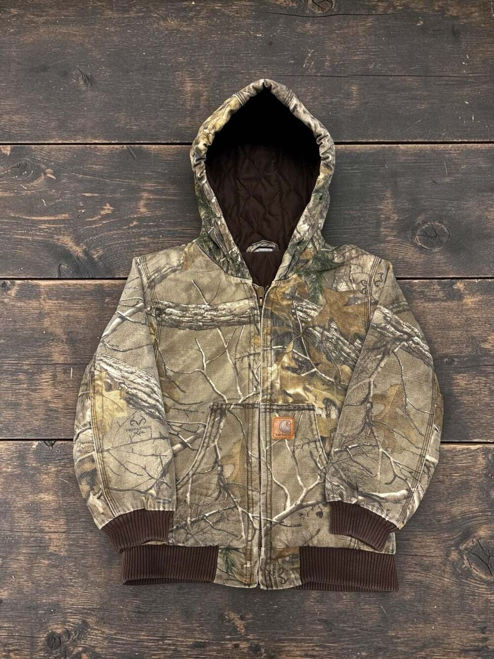 Carhartt Youth Realtree Camouflage Hooded Active Jacket Size S (7-8)